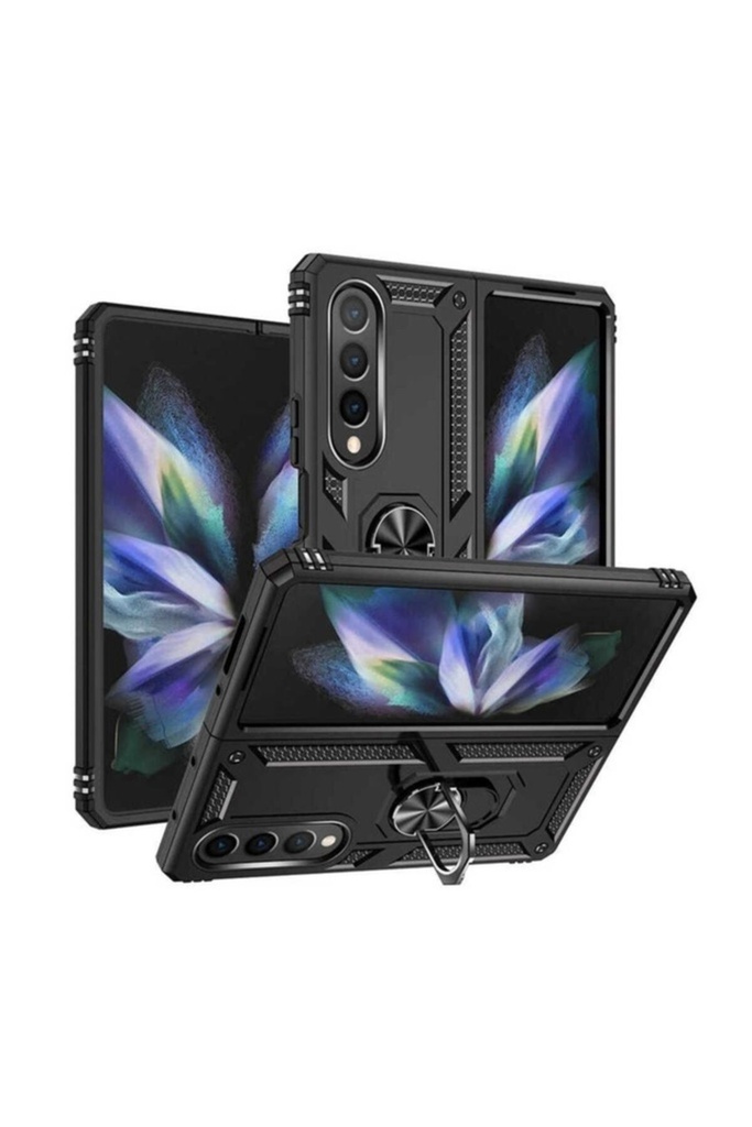 [RNZ-TA77378] Samsung Galaxy Z Fold 4 Uyumlu Kılıf Zore Vega Kapak (Siyah)