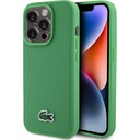Apple iPhone 15 Pro Uyumlu Kılıf Lacoste Orjinal Lisanslı PU Pike Desenli Arka Yüzey İkonik Timsah Dokuma Logolu Kapak