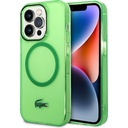 Apple iPhone 15 Pro Max Uyumlu Kılıf Lacoste Orjinal Lisanslı M-safe Şarj Özellikli Transparan Timsah Logo Baskılı Kapak