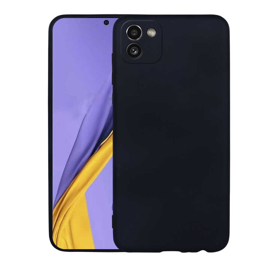 [RNZ-TA77494] Samsung Galaxy A03 Uyumlu Kılıf Zore Premier Silikon Kapak (Siyah)