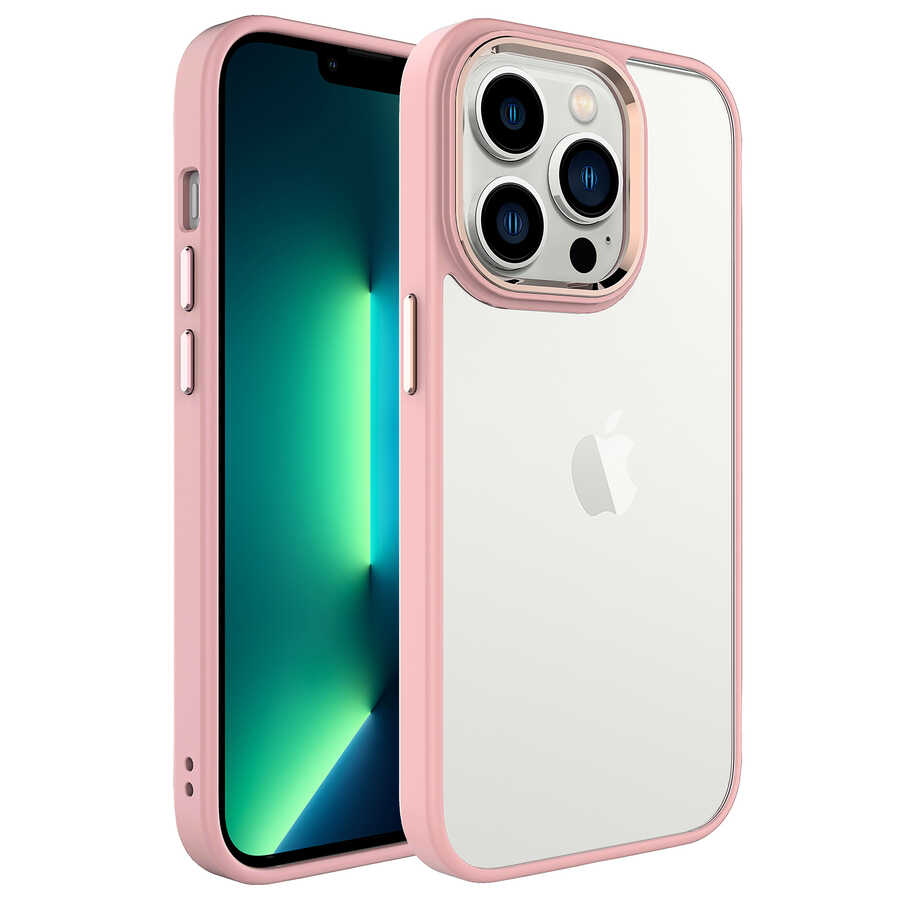 Apple iPhone 14 Pro Uyumlu Kılıf Zore Krom Kapak