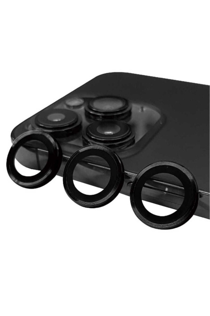 [RNZ-TA77712] Apple iPhone 14 Pro Max Uyumlu Zore CL-07 Kamera Lens Koruyucu (Siyah)