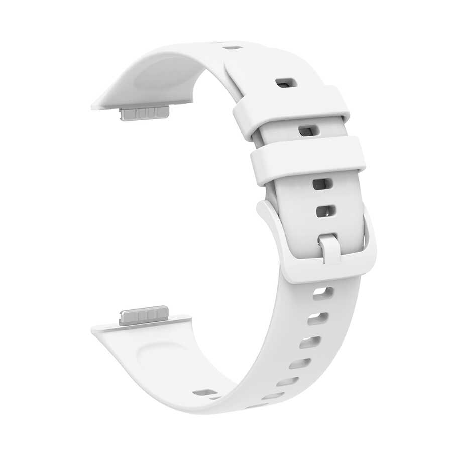 Huawei Watch Fit 2 Uyumlu Kordon Silikon Yumuşak Esnek Aparatlı KRD-43 Kayış