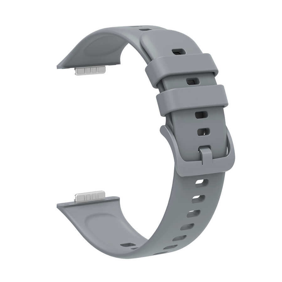 Huawei Watch Fit 2 Uyumlu Kordon Silikon Yumuşak Esnek Aparatlı KRD-43 Kayış