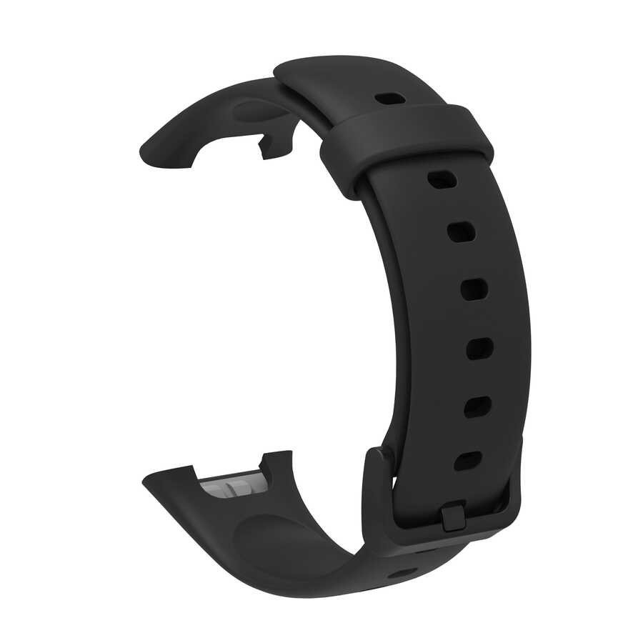[RNZ-TA77814] Xiaomi Mi Band 7 Pro Uyumlu Kordon Silikon Yumuşak Esnek Zore KRD-70 Kayış (Siyah)