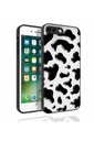 Apple iPhone 8 Plus Uyumlu Kılıf Desenli Kamera Korumalı Parlak Zore Nora Kapak