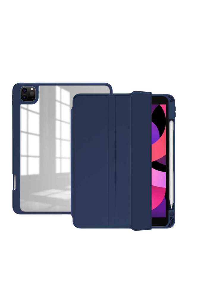 Apple iPad Pro 12.9 2020 (4.Nesil) Uyumlu Kılıf Zore Nort Arkası Şeffaf Standlı Kılıf