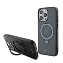 Apple iPhone 15 Pro Max Uyumlu Kılıf TUMI Orjinal Lisanslı M-safe Şarj Özellikli PC TPU Metal Logolu Ring Standlı Kapak