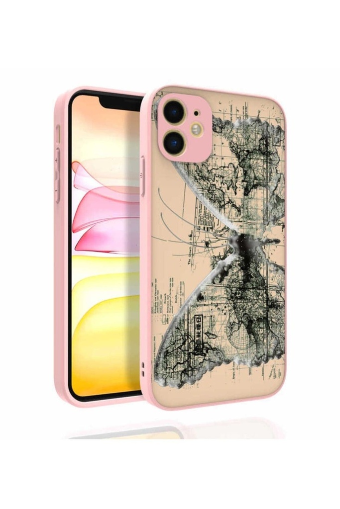 Apple iPhone 11 Uyumlu Kılıf Desenli Kamera Korumalı Parlak Zore Nora Kapak