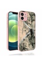 Apple iPhone 12 Uyumlu Kılıf Desenli Kamera Korumalı Parlak Zore Nora Kapak
