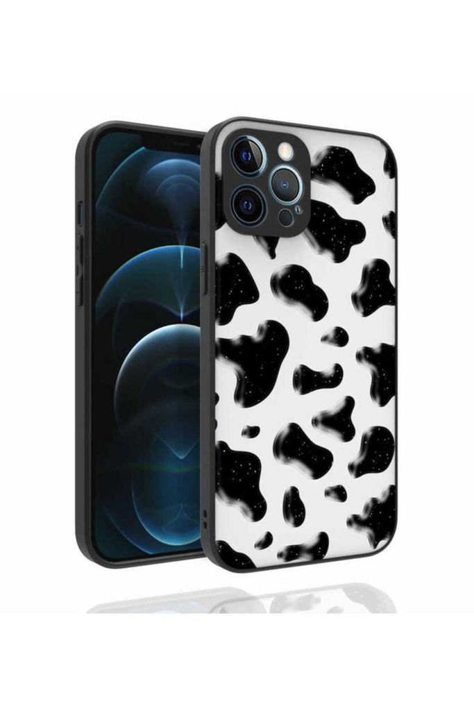 Apple iPhone 12 Pro Max Uyumlu Kılıf Desenli Kamera Korumalı Parlak Zore Nora Kapak