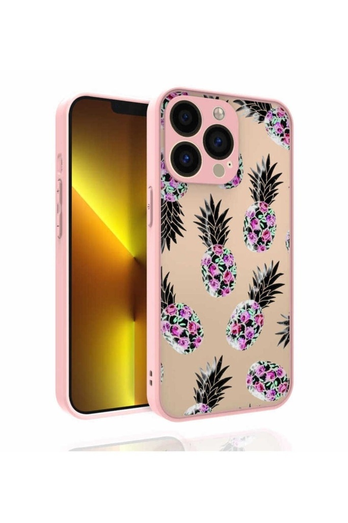 Apple iPhone 13 Pro Uyumlu Kılıf Desenli Kamera Korumalı Parlak Zore Nora Kapak
