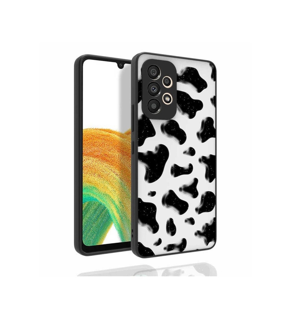 Samsung Galaxy A53 5G Uyumlu Kılıf Desenli Kamera Korumalı Parlak Zore Nora Kapak