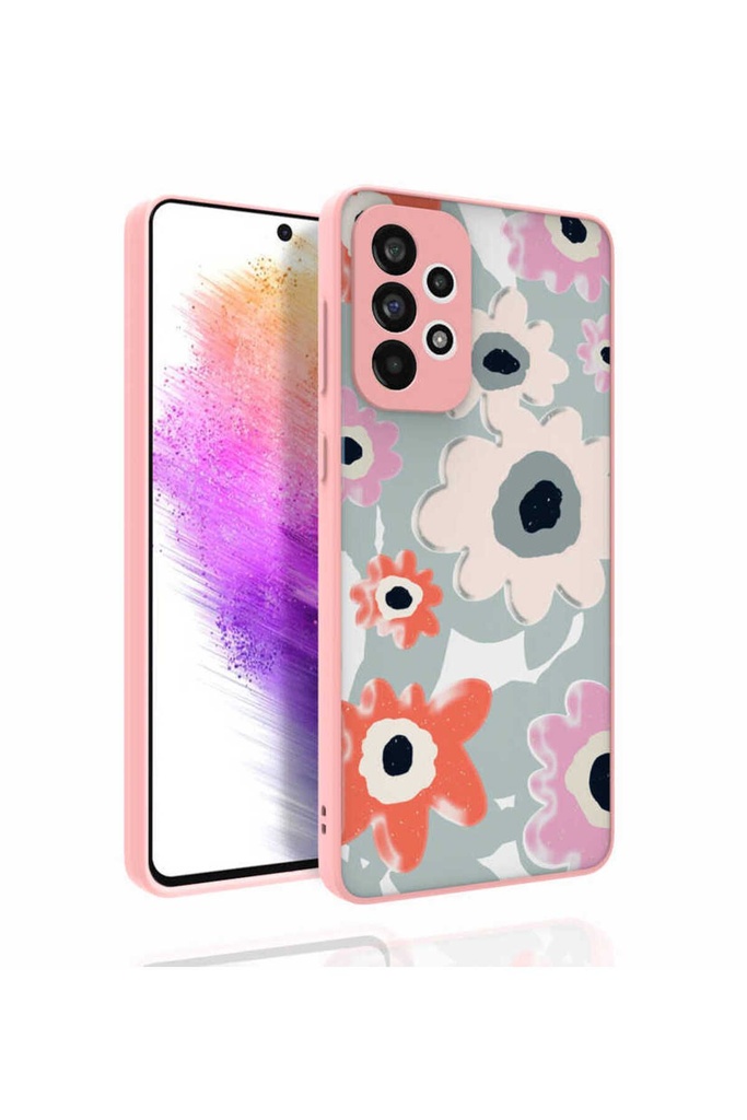 [RNZ-TA77979] Samsung Galaxy A73 Uyumlu Kılıf Desenli Kamera Korumalı Parlak Zore Nora Kapak (NO5)