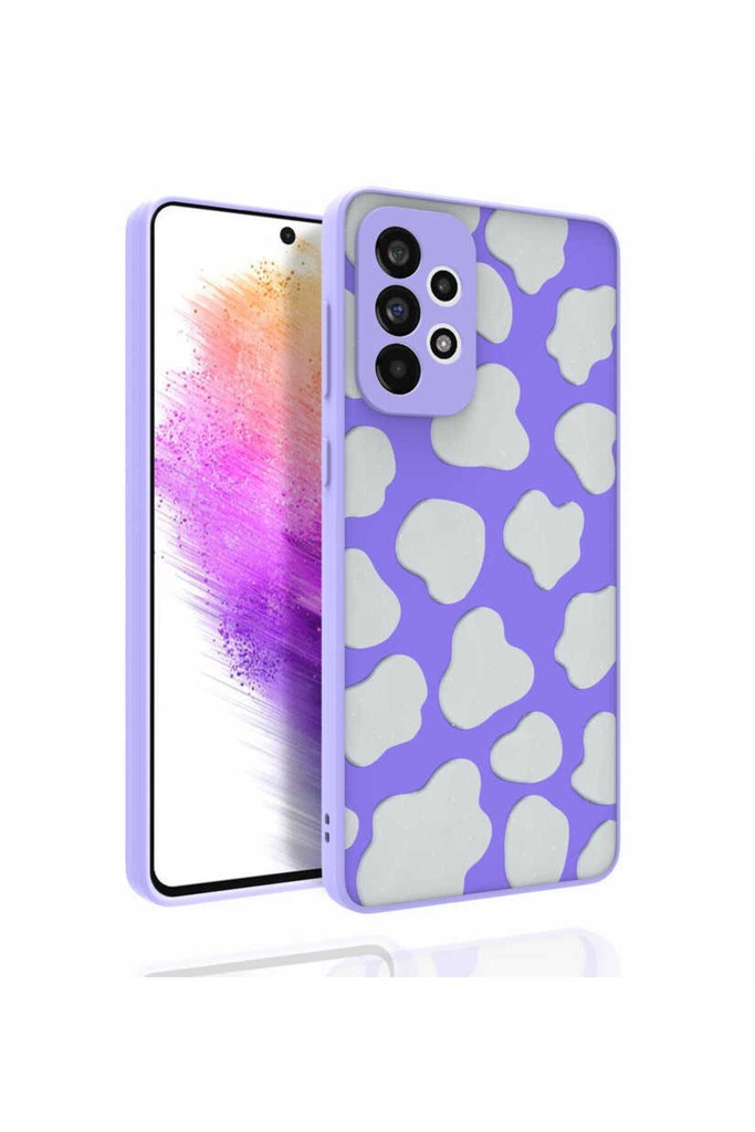 Samsung Galaxy A73 Uyumlu Kılıf Desenli Kamera Korumalı Parlak Zore Nora Kapak