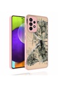 Samsung Galaxy A52 Uyumlu Kılıf Desenli Kamera Korumalı Parlak Zore Nora Kapak