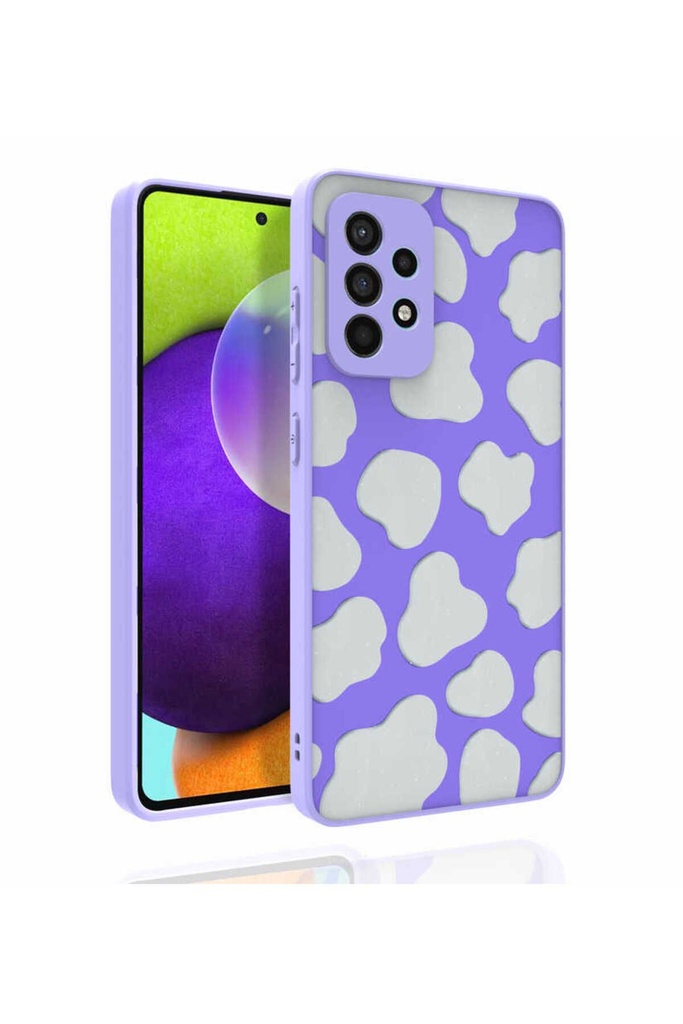 Samsung Galaxy A52 Uyumlu Kılıf Desenli Kamera Korumalı Parlak Zore Nora Kapak