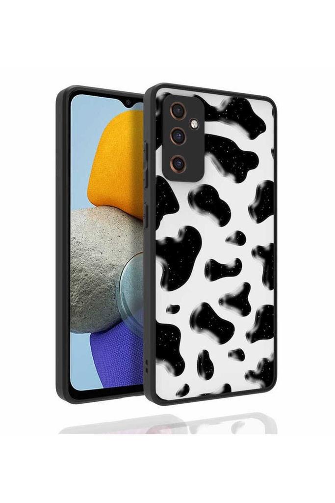 Samsung Galaxy M23 Uyumlu Kılıf Desenli Kamera Korumalı Parlak Zore Nora Kapak