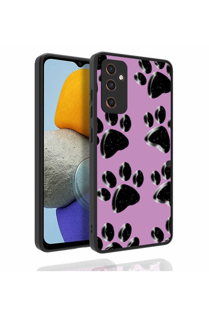 Samsung Galaxy M23 Uyumlu Kılıf Desenli Kamera Korumalı Parlak Zore Nora Kapak