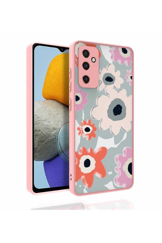 [RNZ-TA77991] Samsung Galaxy M23 Uyumlu Kılıf Desenli Kamera Korumalı Parlak Zore Nora Kapak (NO5)