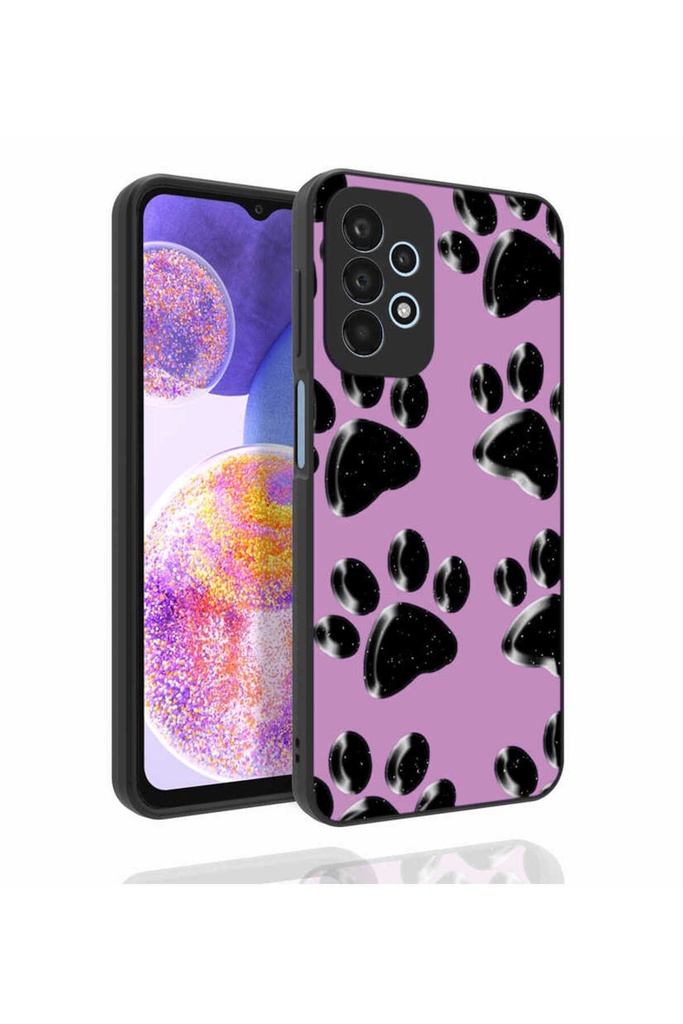 Samsung Galaxy A23 Uyumlu Kılıf Desenli Kamera Korumalı Parlak Zore Nora Kapak