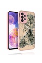 Samsung Galaxy A23 Uyumlu Kılıf Desenli Kamera Korumalı Parlak Zore Nora Kapak