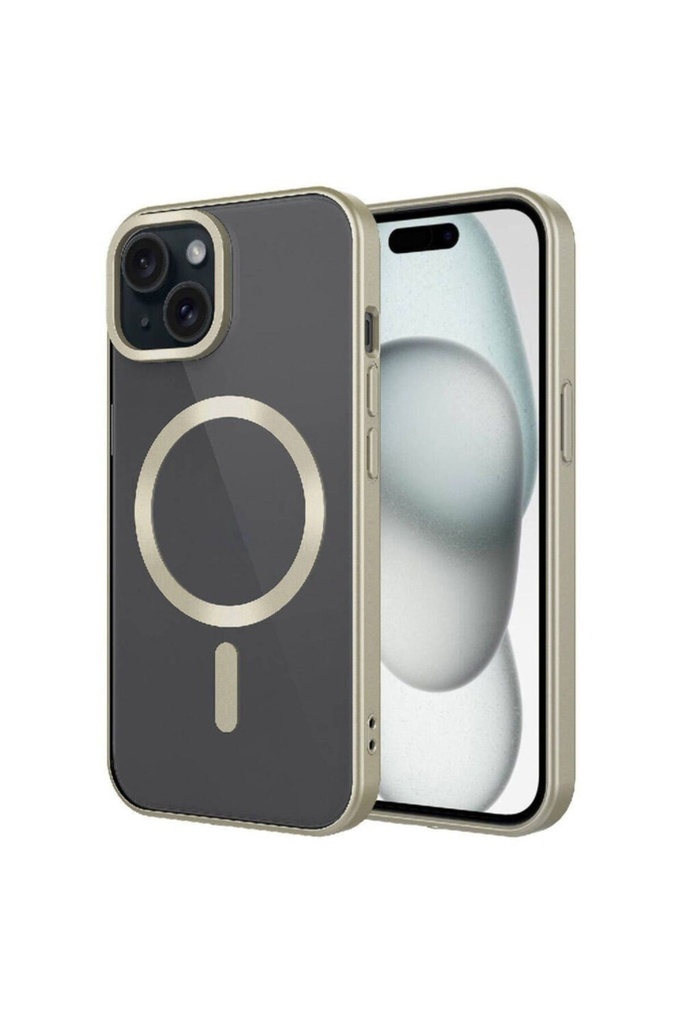 Apple iPhone 15 Uyumlu Kılıf Mat Tasarımlı M-safe Wireless Şarj Özellikli Zore Mat Setro Kapak