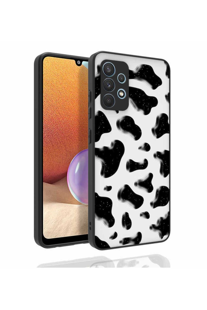 Samsung Galaxy A32 4G Uyumlu Kılıf Desenli Kamera Korumalı Parlak Zore Nora Kapak
