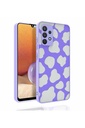 Samsung Galaxy A32 4G Uyumlu Kılıf Desenli Kamera Korumalı Parlak Zore Nora Kapak