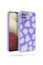 Samsung Galaxy M12 Uyumlu Kılıf Desenli Kamera Korumalı Parlak Zore Nora Kapak