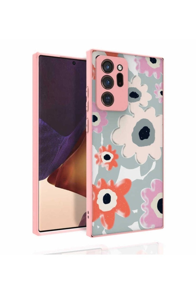 [RNZ-TA78045] Samsung Galaxy Note 20 Ultra Uyumlu Kılıf Desenli Kamera Korumalı Parlak Zore Nora Kapak (NO5)