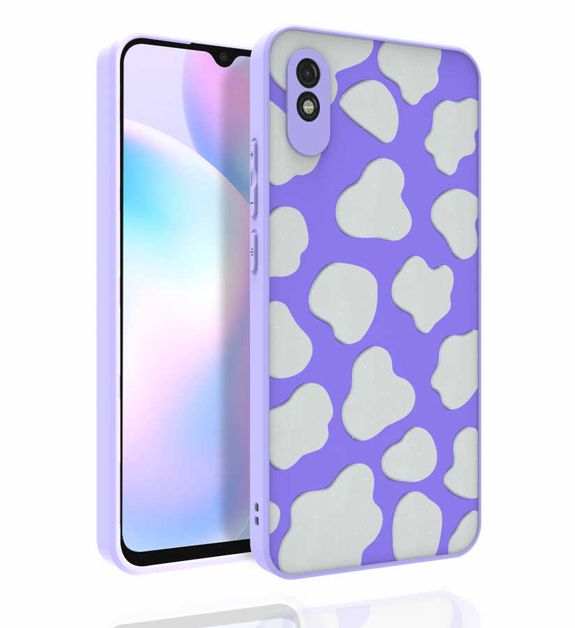 Xiaomi Redmi 9A Uyumlu Kılıf Desenli Kamera Korumalı Parlak Zore Nora Kapak