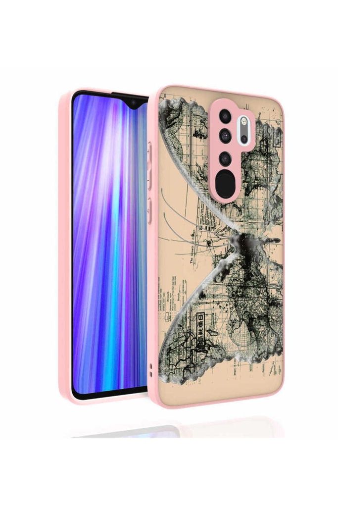 Xiaomi Redmi Note 8 Pro Uyumlu Kılıf Desenli Kamera Korumalı Parlak Zore Nora Kapak