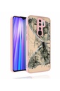 Xiaomi Redmi Note 8 Pro Uyumlu Kılıf Desenli Kamera Korumalı Parlak Zore Nora Kapak