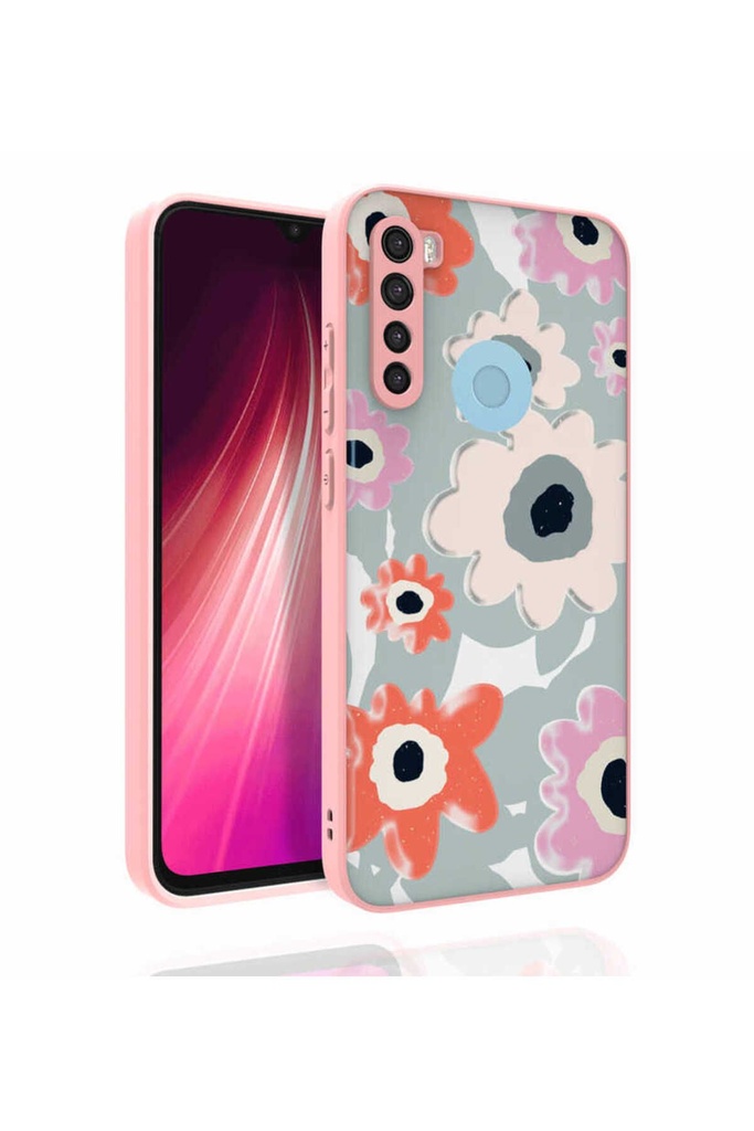 [RNZ-TA78069] Xiaomi Redmi Note 8 Pro Uyumlu Kılıf Desenli Kamera Korumalı Parlak Zore Nora Kapak (NO5)