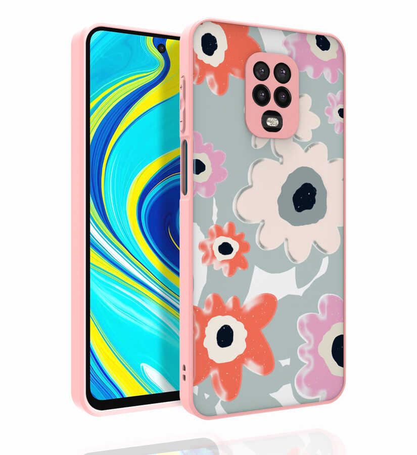 [RNZ-TA78081] Xiaomi Redmi Note 9S Uyumlu Kılıf Desenli Kamera Korumalı Parlak Zore Nora Kapak (NO5)