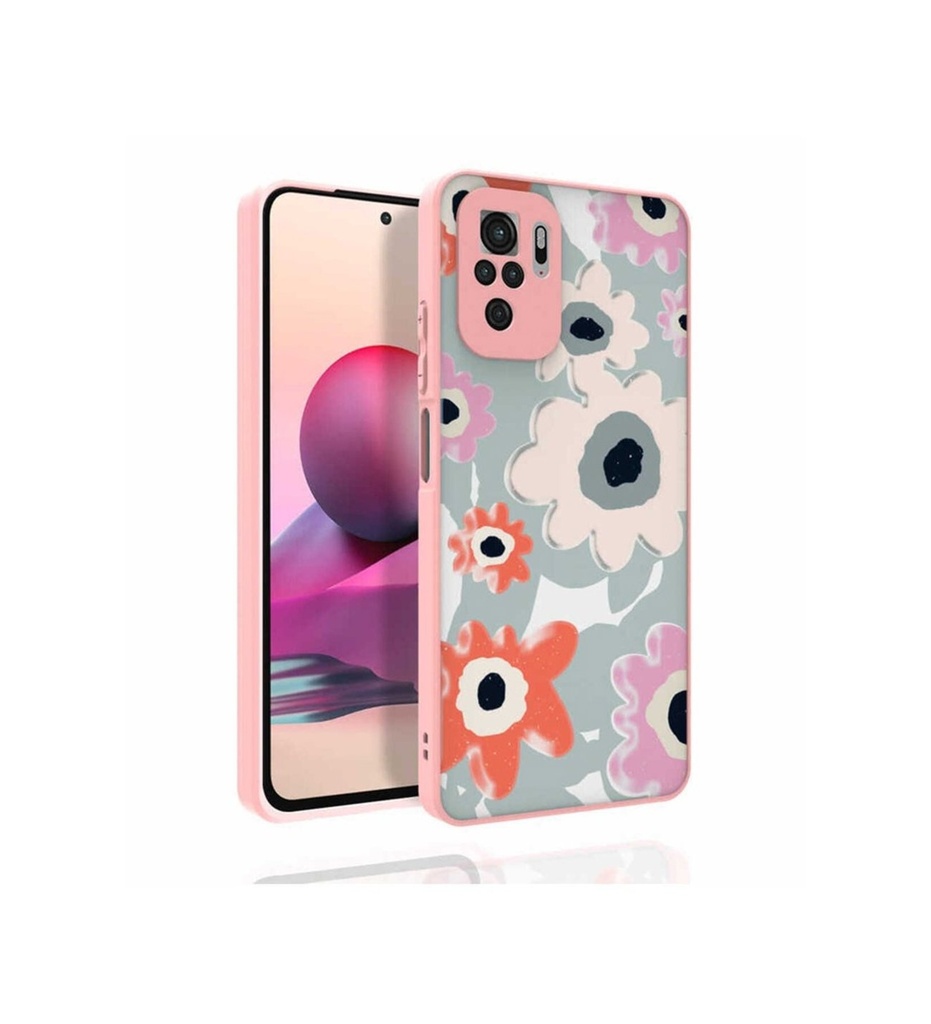 [RNZ-TA78099] Xiaomi Redmi Note 10S Uyumlu Kılıf Desenli Kamera Korumalı Parlak Zore Nora Kapak (NO5)
