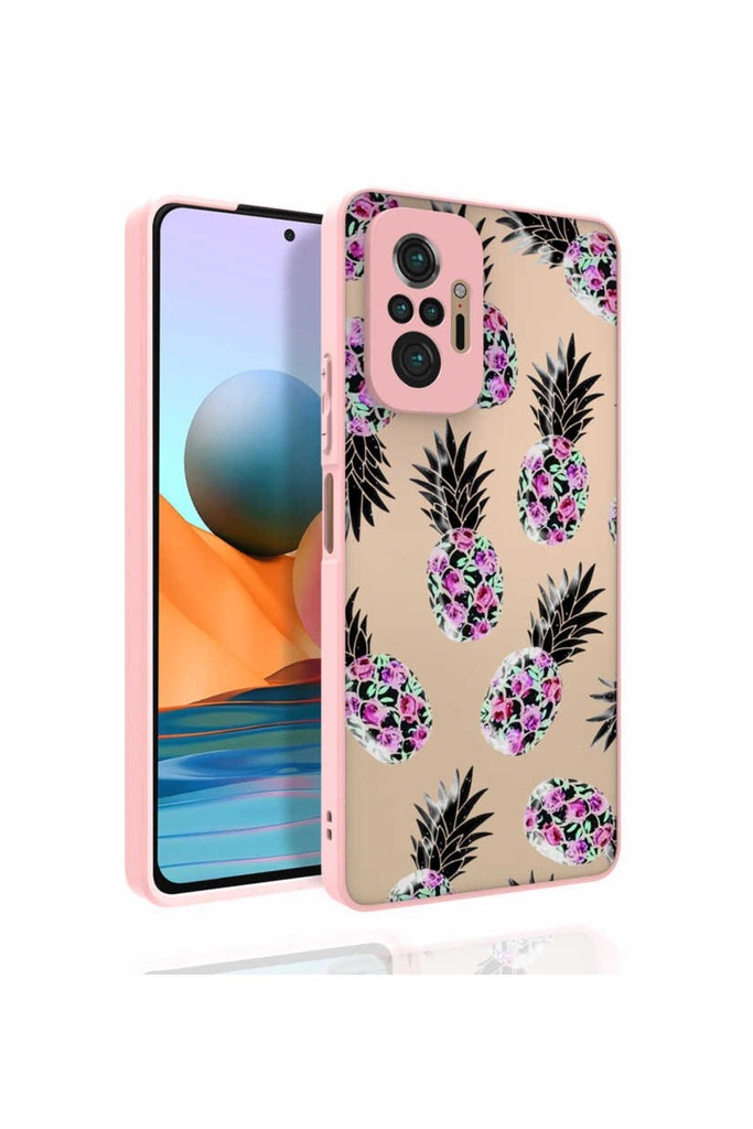 Xiaomi Redmi Note 10 Pro Uyumlu Kılıf Desenli Kamera Korumalı Parlak Zore Nora Kapak