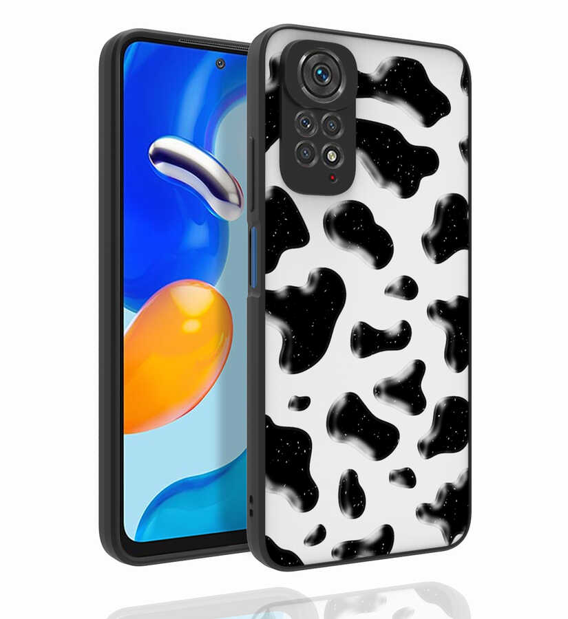 Xiaomi Redmi Note 11 Global Uyumlu Kılıf Desenli Kamera Korumalı Parlak Zore Nora Kapak
