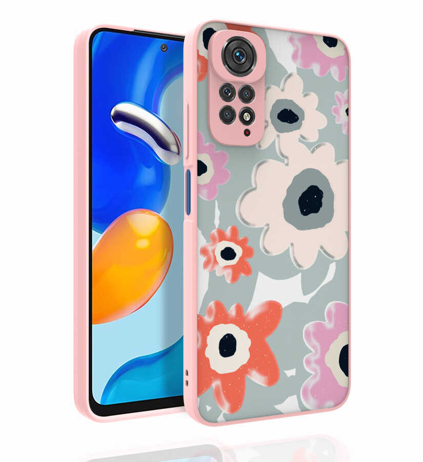 [RNZ-TA78111] Xiaomi Redmi Note 11 Global Uyumlu Kılıf Desenli Kamera Korumalı Parlak Zore Nora Kapak (NO5)