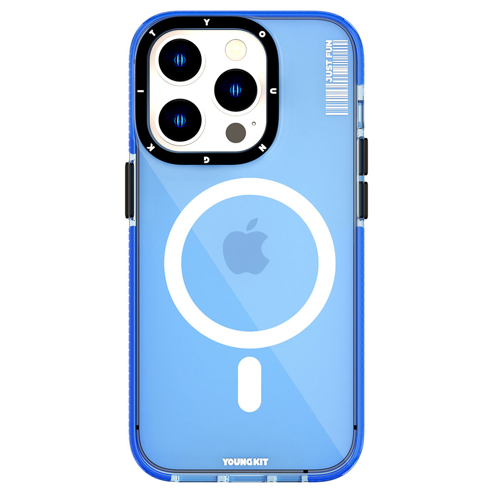 Apple iPhone 14 Pro Uyumlu Kılıf M-safe Şarj Özellikli YoungKit Crystal Color Serisi Kapak