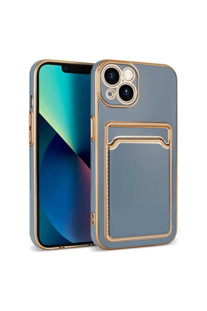 Apple iPhone 13 Uyumlu Kılıf Zore Bark Kartlıklı Kapak