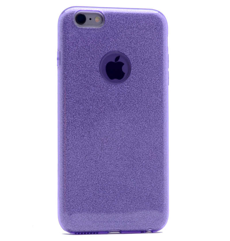 [RNZ-TA6100] Apple iPhone 6 Plus Uyumlu Kılıf Zore Shining Silikon (Siyah)