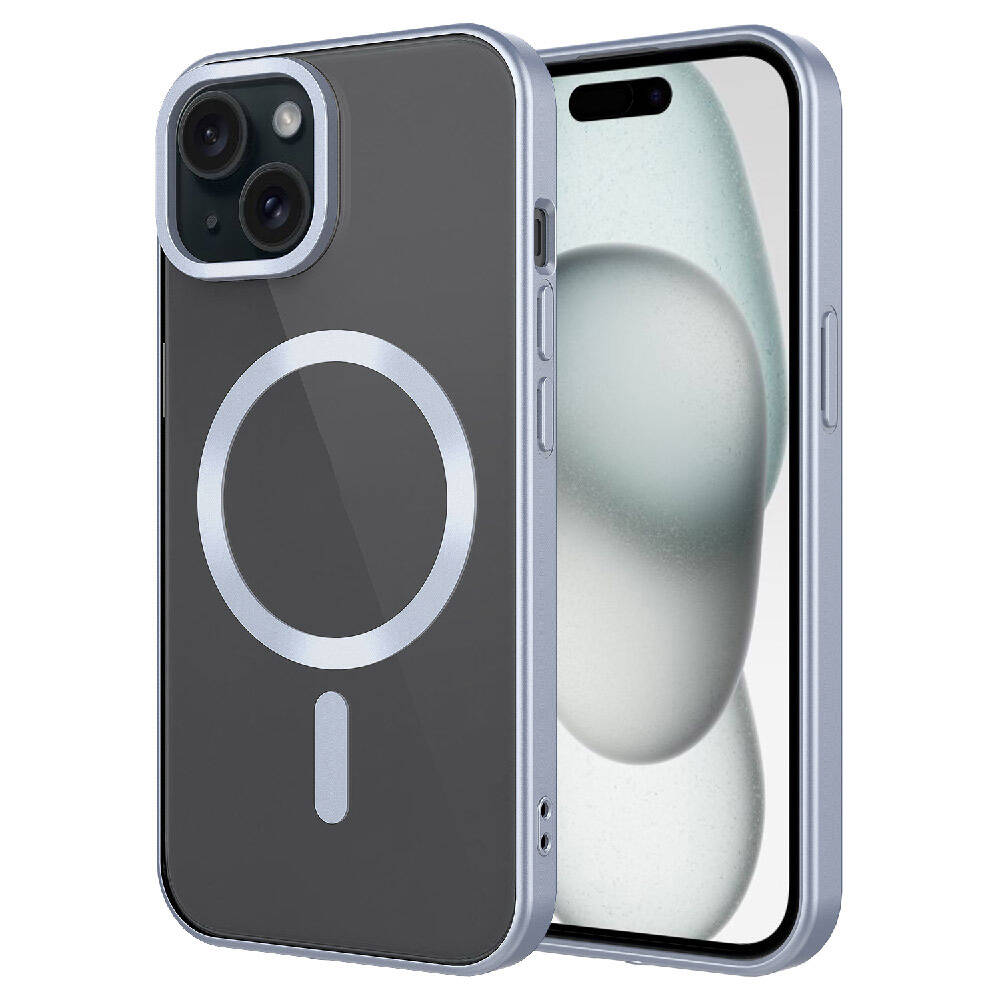 Apple iPhone 15 Plus Uyumlu Kılıf Mat Tasarımlı M-safe Wireless Şarj Özellikli Zore Mat Setro Kapak