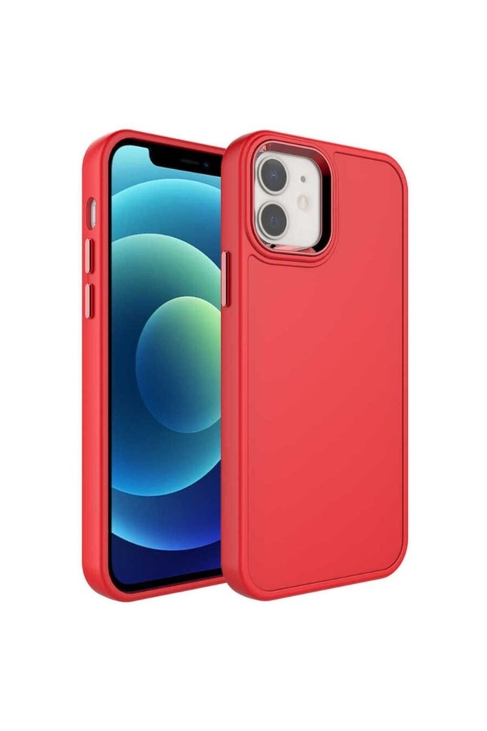 Apple iPhone 11 Uyumlu Kılıf Metal Çerçeve ve Buton Tasarımlı Sert Zore Botox Kapak