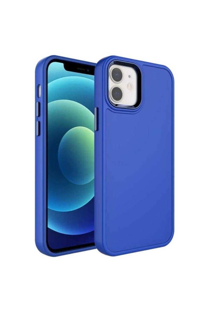 Apple iPhone 11 Uyumlu Kılıf Metal Çerçeve ve Buton Tasarımlı Sert Zore Botox Kapak