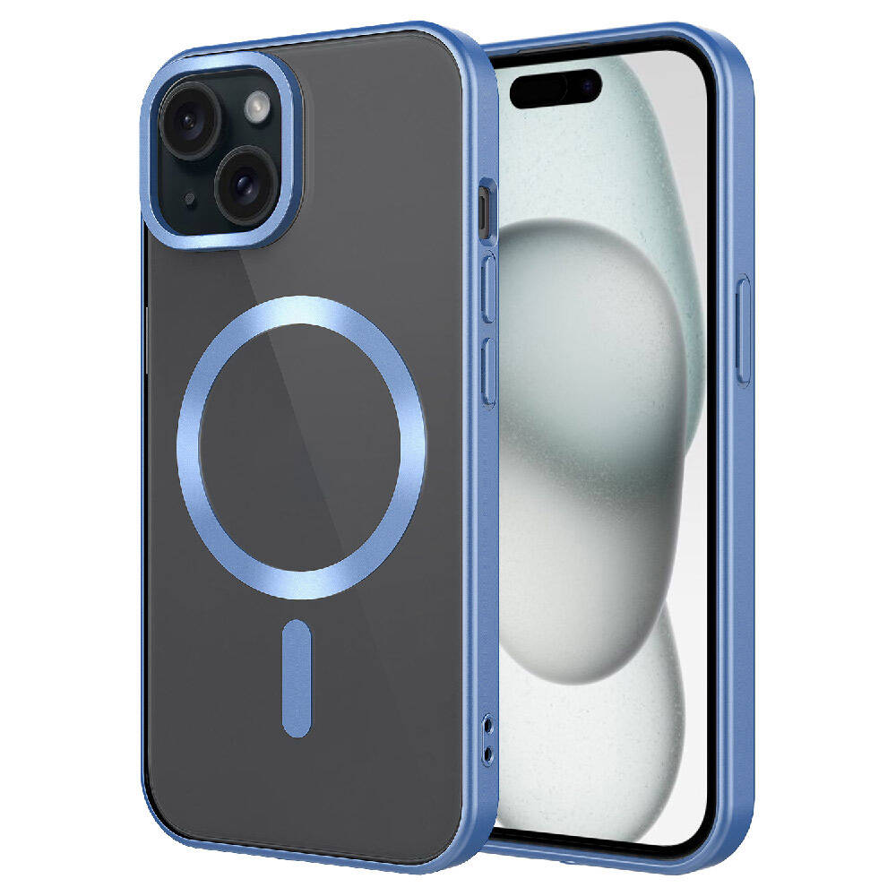 Apple iPhone 15 Plus Uyumlu Kılıf Mat Tasarımlı M-safe Wireless Şarj Özellikli Zore Mat Setro Kapak