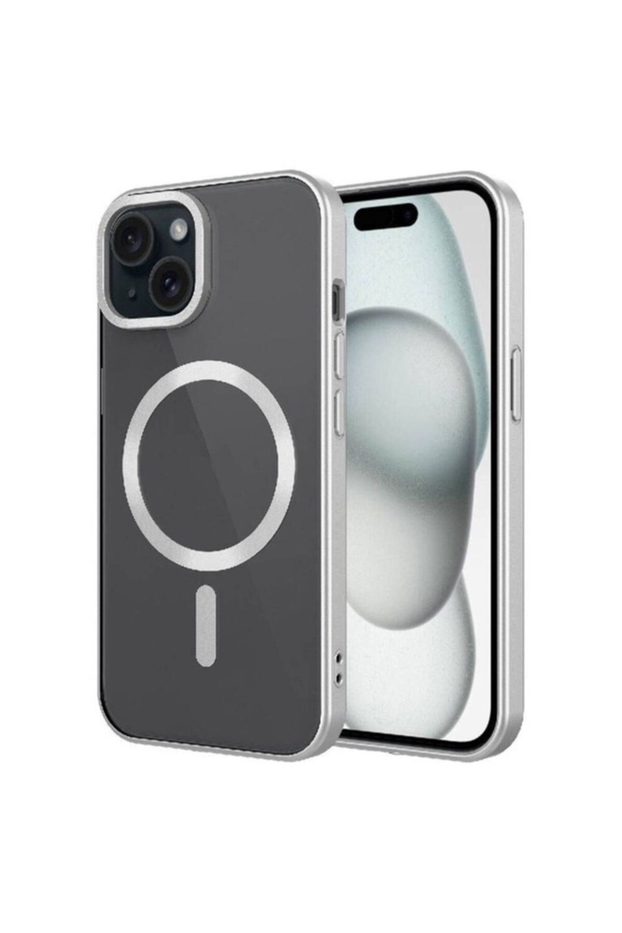 Apple iPhone 15 Plus Uyumlu Kılıf Mat Tasarımlı M-safe Wireless Şarj Özellikli Zore Mat Setro Kapak