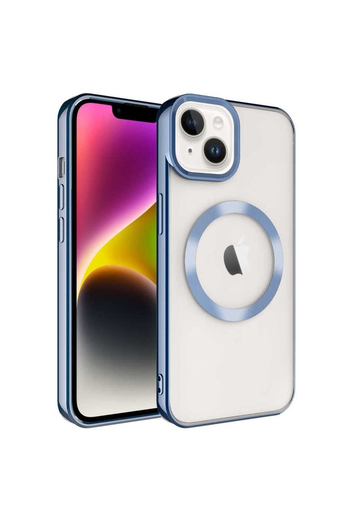 Apple iPhone 14 Uyumlu Kılıf M-safe Wireless Şarj Özellikli Zore Setro Silikon