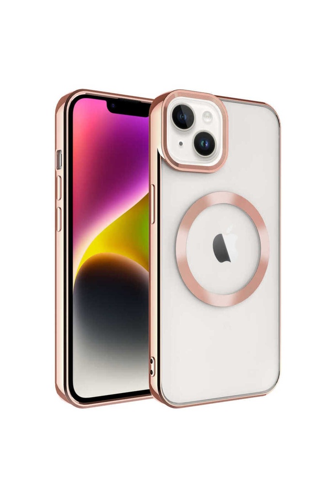 Apple iPhone 14 Uyumlu Kılıf M-safe Wireless Şarj Özellikli Zore Setro Silikon